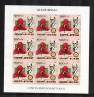 2005 Guinea-Bissau Paul Harris Rotary Orchids MNH ** FULL SHEET IMPERFERATE - Other