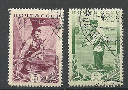 RUSSLAND RUSSIA 1935 Michel 532 - 533 O Kalinin - Used Stamps