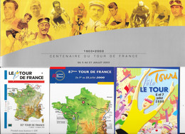 Vieux Papiers Pour Collection: Tour De France - Cartes Postales, Invitations, Autocollants, Badge Invité... - Verzamelingen