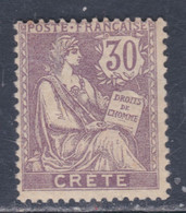 Crète N° 10 X Type Mouchon : 30 C. Violet Neuf Trace De Charnière Sinon TB - Unused Stamps
