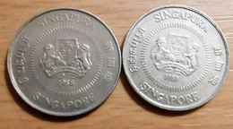Singapour - 10 Cents - Lot De 2 Pièces - Années 1986 Et 1989 - Singapour