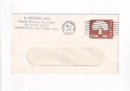 Used Letter - Watertown 1973 - Liberty Tree 13c - B. Mecklin Family Practice Specialist - 1961-80