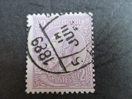 Nr 52 - Leopold II - Dagbladstempel - OCB € 40 à 5% - 1884-1891 Leopold II.