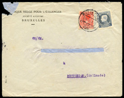 BELGIUM - 1926 Cover Sent From Bruxelles To Rotterdam, Netherlands. Franked With Belgium And Dutch Stamp. - Lettres & Documents