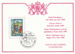 LUXEMBOURG CARTE DE VOEUX 1988 - Máquinas Franqueo (EMA)