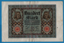 DEUTSCHES REICH 100 MARK 01.11.1920 Letter F # S.4458221 P# 69a - 100 Mark