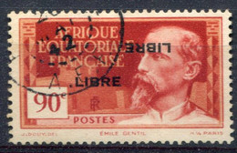 Afrique Equatoriale Française         114b Oblitéré  Double Surcharge Dont Une Renversée - Used Stamps