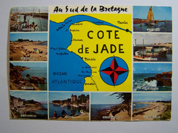 CPSM - France - Au Sud De La Bretagne, Lumière De La Côte De Jade, Les Stations Du Littoral - 1967 - Pays De La Loire