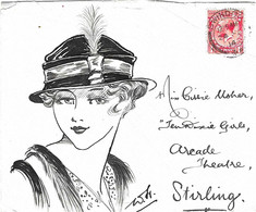 GB Hand Drawn Cover Swindon Perfin 1914 - Briefe U. Dokumente