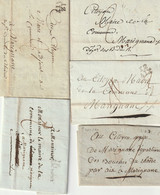 Revolution 7 Lettres Pour Marignane Période Directoire Consulat Dont Lyre D'Aix En Transit. Marseille, Grenoble - 1801-1848: Précurseurs XIX