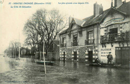 St Sébastien Sur Loire * La Côte , Au Petit Châlet OLICHON Débitant * Inondé Inondations Décembre 1910 - Saint-Sébastien-sur-Loire