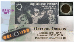 2018 *** USA United States Total Solar Eclipse, Ontario OR, Solar System, Galaxy , Pictorial Cancel, Big Cancel (**) - Brieven En Documenten