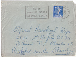 1957 - MULLER TYPE II - ENVELOPPE De ST ETIENNE (LOIRE) => ROCHEFORT - 1955-1961 Marianne Of Muller