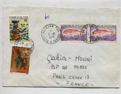 COTE D'IVOIRE - Affranchissement Sur Lettre Pour La France - - Ivory Coast (1960-...)