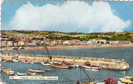 HARBOUR AND SEAFRONT, PAIGNTON, DEVON, ENGLAND. Circa 1953 USED POSTCARD Am2 - Paignton