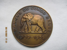 Congo Belge: Banque Du Congo Belge 1909 - 1959 - Professionnels / De Société