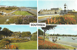 SCENES FROM AROUND SOUTHSEA, PORTSMOUTH, HAMPSHIRE, ENGLAND.  Circa 1973 USED POSTCARD   Am5 - Portsmouth