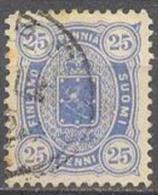 1885 New Colours 25 Penni Mi 23 / Facit 23 / Sc 34 / YT 24 Used / Oblitéré / Gestempelt [lie] - Used Stamps