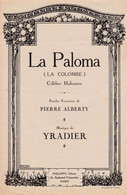 Partition Musicale Ancienne  "La Paloma" 1/12/21 > - Vocals