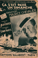 Ca S'est Passé Un Dimanche"  1/12/21 > "Maurice Chevalier"    Partition Musicale Ancienne - Chant Soliste