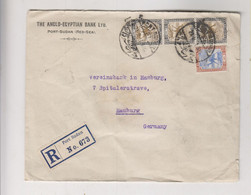 SUDAN PORT SUDAN 1924 Registered Cover To Germany - Sudan (...-1951)