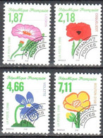 France 1998  Flowers  - Mi.3312-15 - Precancels - MNH(**) - Used Stamps