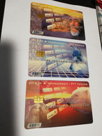 NETHERLANDS  ADVERTISING CHIPCARD  3X HFL 5,00 ESKIMO/HUSKI/POLAR BEAR         CRD 422.01/ 422.03    MINT    ** 6510** - Privadas