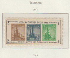 Page From  Album, 1945 With  (MH) Stamps. Block 1x  Signed Herbst - Zona Soviética