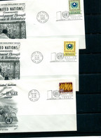 UN 1963 Accumulation 9 First Day Of Issue Covers Sc 114-122 Used 11870 - Collections, Lots & Series