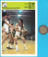 DRAGAN KICANOVIC - KK Partizan ... Yugoslavia Vintage Card Svijet Sporta LARGE SIZE Basketball Basket-ball Pallacanestro - Bekleidung, Souvenirs Und Sonstige