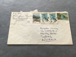 (3 C 19) Greece Cover Posted To Australia (2 Covers) - Brieven En Documenten