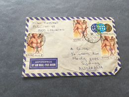 (3 C 19) Greece Cover Posted To Australia (2 Covers) - Covers & Documents