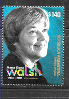 #10071 ARGENTINE,ARGENTINA 2021 MARIA E WALSH LITERATURE WRITER POETIST SINGER CHILD SONGS MNH - Ongebruikt