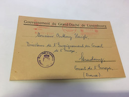 (3 C 21)  Luxembourg Gouvernement Official Letter - Posted 1963 - To European Community Office In Strasbourg - Brieven En Documenten
