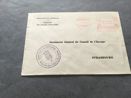 (3 C 21)  Luxembourg Gouvernement Official Letter - Posted 1962  - Ministry Of Foreing Affair (To EEC In Strasbourg) - Covers & Documents