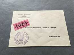 (3 C 21)  Luxembourg Gouvernement Official EXPRESS - Posted 1962  - Ministry Of Foreing Affair (To EEC In Strasbourg) - Cartas & Documentos