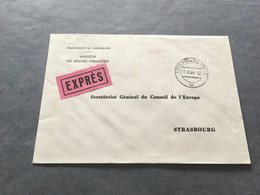 (3 C 21)  Luxembourg Gouvernement Official EXPRESS - Posted 1964  - Ministry Of Foreing Affair (To EEC In Strasbourg) - Lettres & Documents