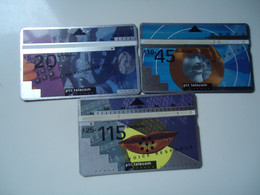 NETHERLANDS  USED PHONECARDS  SET 3   20-107H--45-105K--115-105F - Other & Unclassified