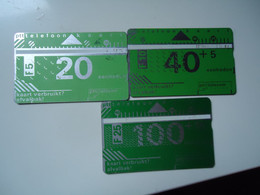 NETHERLANDS  USED PHONECARDS  SET3 20-007A  -40+5 -101F--100+15--103E - Altri & Non Classificati