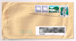 Japan 2014 Fauna Arctic Hare Lepus 1974 Marudu Falls  2020 Summer Olympic Games  Soccer Football 2021 Cover To Canada - Used Stamps