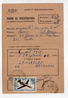 - ORDRE DE RÉEXPÉDITION TEMPORAIRE, TOULON (Var) Pour ARTEMARE (Ain) 3.7.1968 - Modèle N° 755 A - 5 F. Caravelle - - Covers & Documents