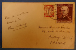 F2 ALLEMAGNE DANTZIG BELLE CARTE 1939 DANTZIG POUR ANTONY FRANCE + AFFRANCHISSEMENT PLAISANT - Briefe U. Dokumente