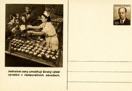 CDV 117 / 05 ** - 1953 ■ Postkarte - Dopisnice ■ Antonín Zápotocký  ■ Konditorei - Cukrárna - Sin Clasificación