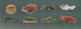 PINS PIN'S AUTO 537 JAGUAR TYPE E AUTOMOBILE SOLIDO TAXI LOT 8 PINS - Jaguar