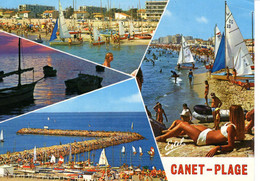 Delcampe - 66 Pyrenees Orientales Canet Plage Multi Vue Port Bateau Voilier Nature - Canet Plage