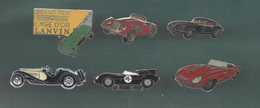 PINS PIN'S AUTO 540 JAGUAR EGF LANVIN AGE D OR GRAND PRIX  LE MANS 1957  CABRIOLET  LOT 6 PINS - Jaguar