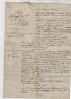 VP18.560 - CHALLANS - Acte De 1845 - Partage - Métairie De La Corde Sise Au PERRIER Entre SIRE à COMMEQUIERS Et BOUCHER - Manuscrits