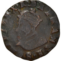 Monnaie, France, Charles X, Double Tournois, 1592, Troyes, TB+, Cuivre, CGKL:150 - 1589-1610 Henri IV Le Vert-Galant