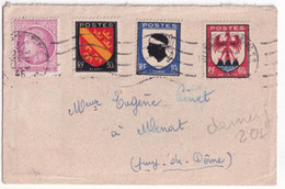 31 DECEMBRE 1945 - DERNIER JOUR DU TARIF ! - ARMOIRIES + MAZELIN - ENVELOPPE De CLERMONT-FERRAND (PUY DE DOME) - Tariffe Postali