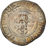 Monnaie, France, Charles VI, Blanc Guénar, Angers, TTB, Billon, Duplessy:377C - 1380-1422 Carlos VI El Bien Amado